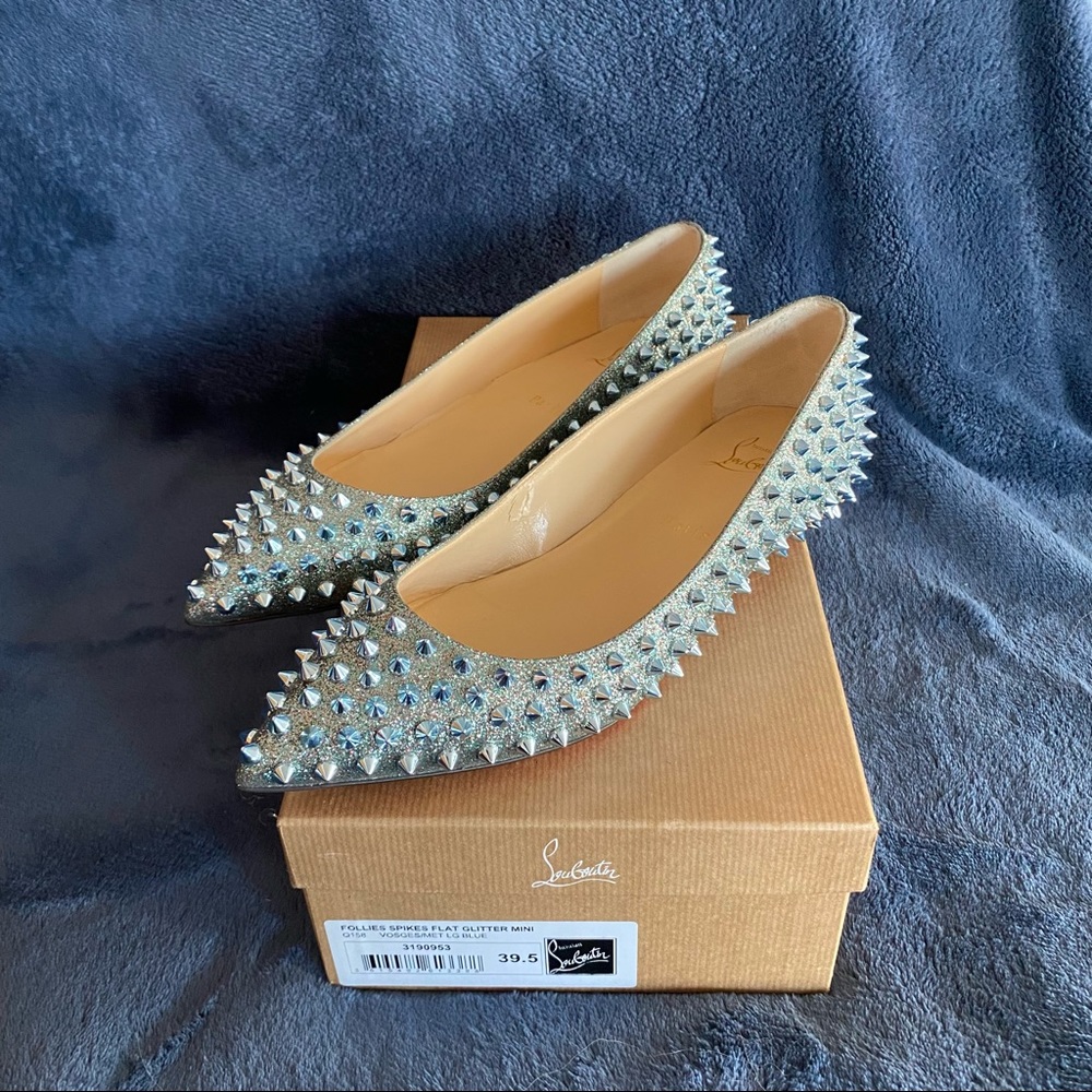 SOLD Christian Louboutin Follies Spike Flats 39.5